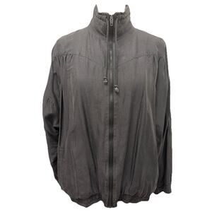 Vintage 80s/90s Aviat Sportif Windbreaker Jacket Petite Large Black